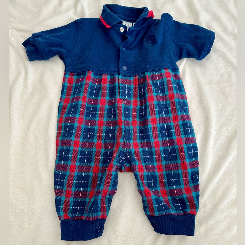 0-3m vintage baby boy romper